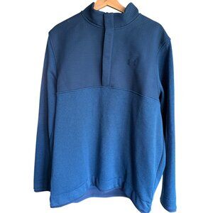 Under Armour Storm 1/2 Snap ColdGear Golf Pullover Sweater Men XL Blue Loose Fit